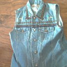 Bill Blass Jeans womans denim jean vest size M