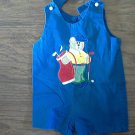 Austin & Ashley baby boy's blue overall short 9 mos