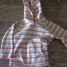 The Children's Place toddler girl's lime,pink, white stripped long sleeve sweater jacket hoodie 4T The Children's Place toddler girl's lime,pink, white stripped long sleeve sweater jacket hoodie 4T