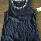 White Stag woman's navy scallop trim tank S/Ch (4-6)