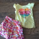 Healthtex toddler girl's yellow beach top and skirt set 4T Healthtex toddler girl's yellow beach top and skirt set 4T