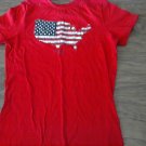Faded Glory girl's red short sleeve shirt M (8-10)