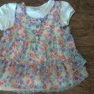 Faded Glory girl's pink,purple and white floral short sleeve shirt 4T Faded Glory girl's pink,purple and white floral short sleeve shirt 4T