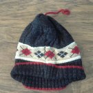 Newborn baby boy's black hat