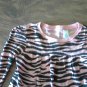 4T girl's black and pink stripped long sleeve shirt