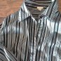 Man's black striped long sleeve shirt size Medium