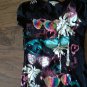 Girl's black short sleeve top size Medium (10-12)