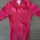 Bamboo Traders woman/girls red short sleeve stretch waist scoope shirt size Medium Bamboo Traders woman/girls red short sleeve stretch waist scoope shirt size Medium