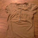 Faded Glory girl's brown short sleeve shirt size M (7-8)