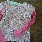 Faded Glory girl's pink stars long sleeve shirt size 8