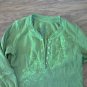 Faded Glory girl's green long sleeve shirt size M (7-8)