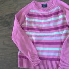 Faded Glory girl's pink striped long sleeve sweater size M (7-8)