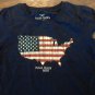 Faded Glory girl's navy American t-shirt size M (7-8)