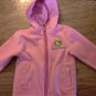 John Deere girl's pink hooded jacket size 4T