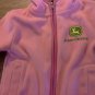 John Deere girl's pink hooded jacket size 4T