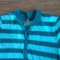 Faded Glory woman/girls blue stripe short sleeve shirt size L/G (12/14)