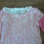 Faded Glory girl's pink stars print long sleeve shirt size 8