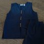 JL Plum woman's navy sleeveless top short set size Large