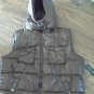 Faded Glory woman's brown hooded puffy vest size XL (16-18)