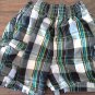 Garanimals baby boy black, grey, green plaid short size 18 mos