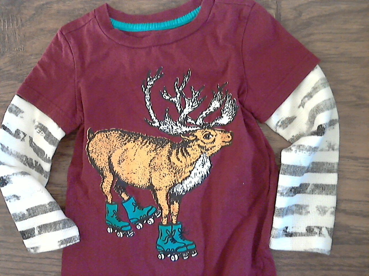 4T boy's red long sleeve shirt