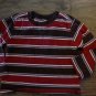 Old Navy boy's red and brown striped long sleeve shirt size 5T