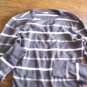 Carbon Man's dark grey striped long sleeve shirt size Large