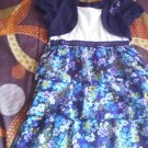 Self Esteem toddler girl's black floral ruffle short dress size 4T Self Esteem toddler girl's black floral ruffle short dress size 4T