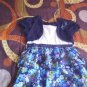 Self Esteem toddler girl's black floral ruffle short dress size 4T