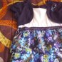 Self Esteem toddler girl's black floral ruffle short dress size 4T