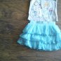 Barbie toddler girl's grey short sleeve shirt skirt set size 4T