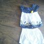 Healthtex toddler girl white and black sunflower sleeveless shirt n short set 4t