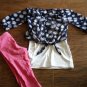 George toddler girl's blue daisy half sleeve top pant set 4t-5t
