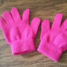 Toddler girl's hot pink glove size one size