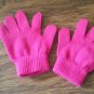 Toddler girl's hot pink glove size one size