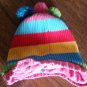 The Children's Place girls red, pink, yellow, blue knitted hat size 3t-4t