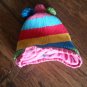 The Children's Place girls red, pink, yellow, blue knitted hat size 3t-4t