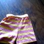 4T girl's pink and yellow stripe waistband short