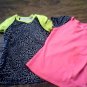2 piece Danskin Now toddler girls black and hot pink leopard tees size 4t-5t