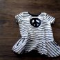 Garanimals toddler girl's black and white strpied top size 5t