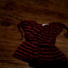 Ellemenno girl's red and black striped sleeveless top size 5/6