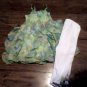 Self Esteem girls green florals ruffle  top legging set size 5