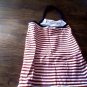 Faded Glory toddler girl's red n white striped dress size 5t