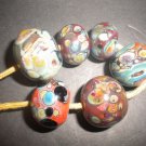 ~ Cindy's Handmade Lampwork Glass Beads Focal Double Helix Charms SRA OOAK 1  ~