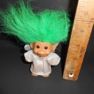 Russ Christmas Ornament Troll Doll Angel Green Hair