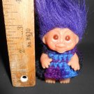 3 Inch Dam Troll With A New Dress Pretty Purple
