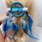 Handcrafted Feathered Hair Barrette Clip Extention DreamCatcher Feathers Beads 2