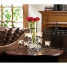 Stunning Scrollwork Candle Centerpiece With Vase