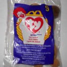 1998 McDonalds TY Teenie Beanie Babies #9 "Bones" Dog New in Package
