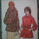 Vintage 1970's McCalls Vogue Pattern #8654 Bulky Warm Jacket w/ tie belt size 18